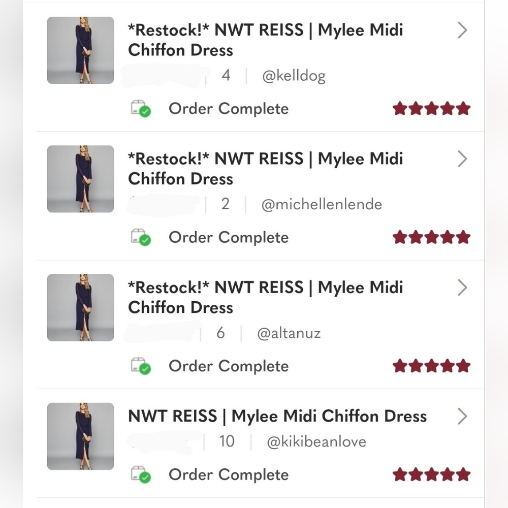 NWT REISS | $425 Mylee Midi Chiffon Dress - Picture 3 of 9